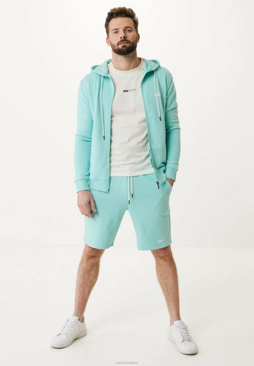 MEXX tenisice - MEXX pulover s malim printom na prsima aqua plava B4DB628 muškarci