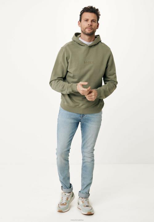 MEXX garment dye džemper s kapuljačom sred zelena B4DB514 muškarci - MEXX shoe
