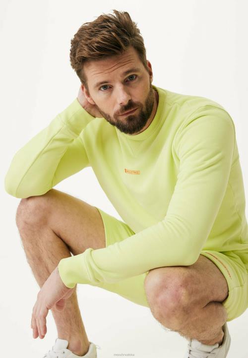 MEXX pulover s malim printom na prsima limete žuta boja B4DB481 muškarci - MEXX woman