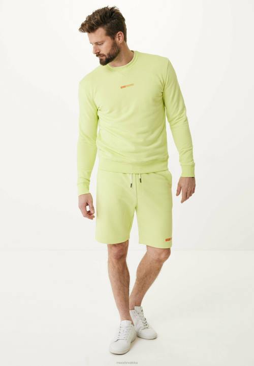 MEXX pulover s malim printom na prsima limete žuta boja B4DB481 muškarci - MEXX woman