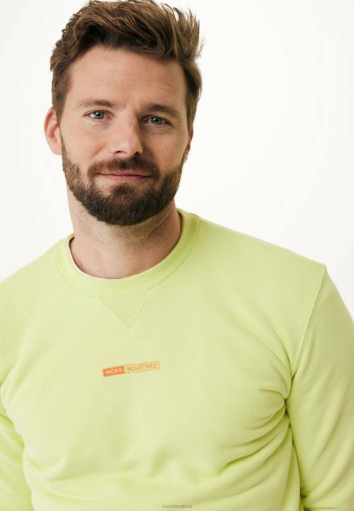 MEXX pulover s malim printom na prsima limete žuta boja B4DB481 muškarci - MEXX woman