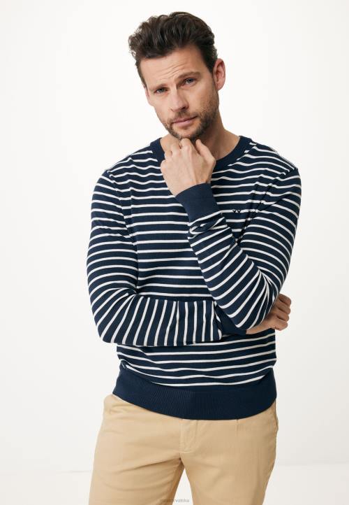 MEXX shoes sale - MEXX pulover s okruglim ovratnikom mornarski plava B4DB546 muškarci