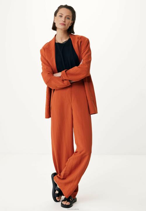 MEXX Hrvatska - MEXX laneni jednoredni sako cigla naranča B4DB87 žene