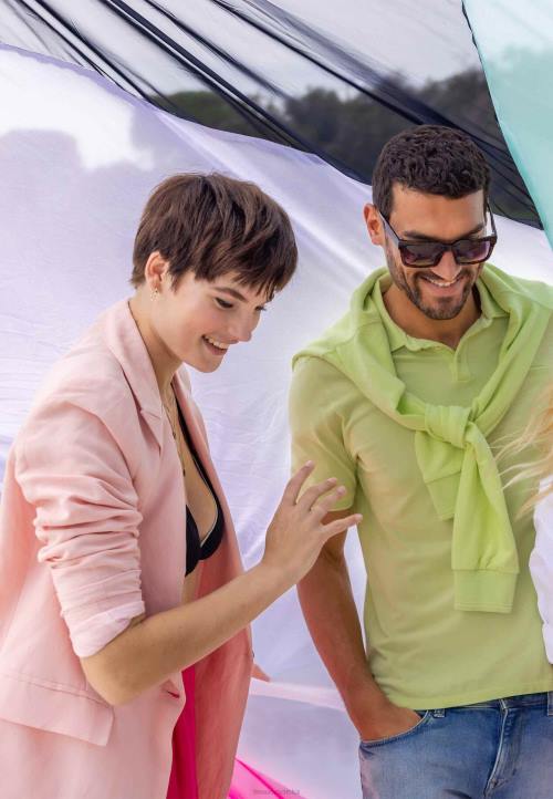 MEXX laneni jednoredni sako ružičasta B4DB48 žene - MEXX shoe