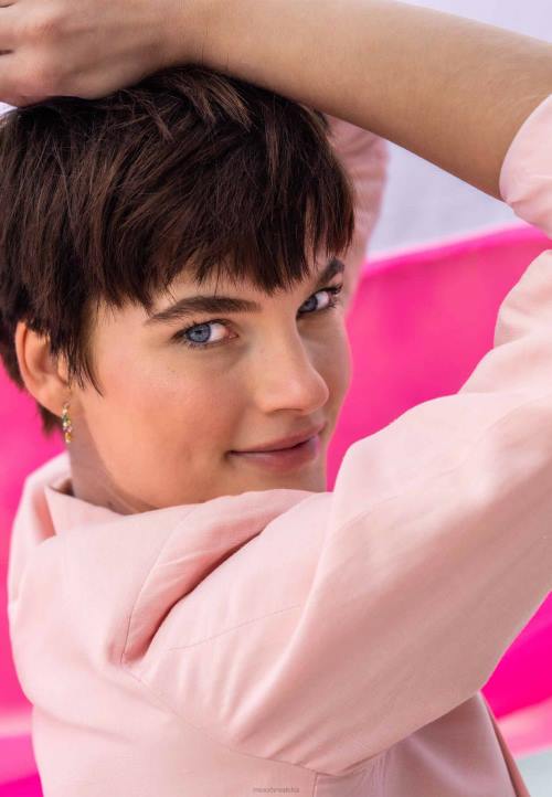 MEXX laneni jednoredni sako ružičasta B4DB48 žene - MEXX shoe