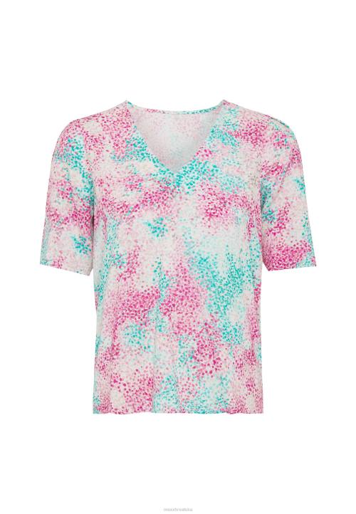 MEXX natikače - MEXX bluza kratkih rukava plavozelena ružičasta B4DB26 žene