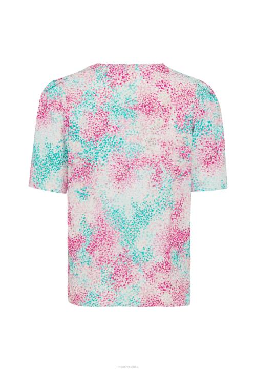 MEXX natikače - MEXX bluza kratkih rukava plavozelena ružičasta B4DB26 žene