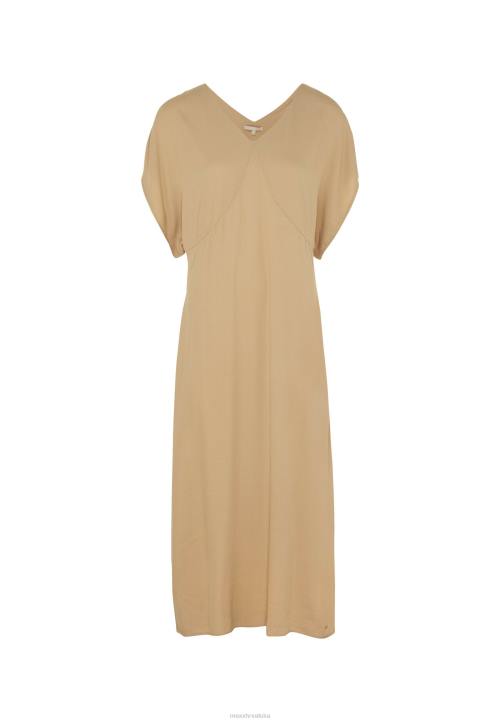 MEXX duga haljina s v-izrezom, rukavi pijesak bež B4DB29 žene - MEXX sale
