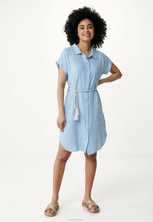 MEXX natikače - MEXX dugme kroz kaftan haljinu baby plava B4DB115 žene