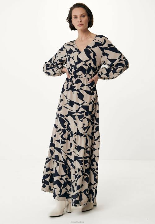 MEXX natikače - MEXX haljina dugih rukava s v-izrezom bež B4DB65 žene