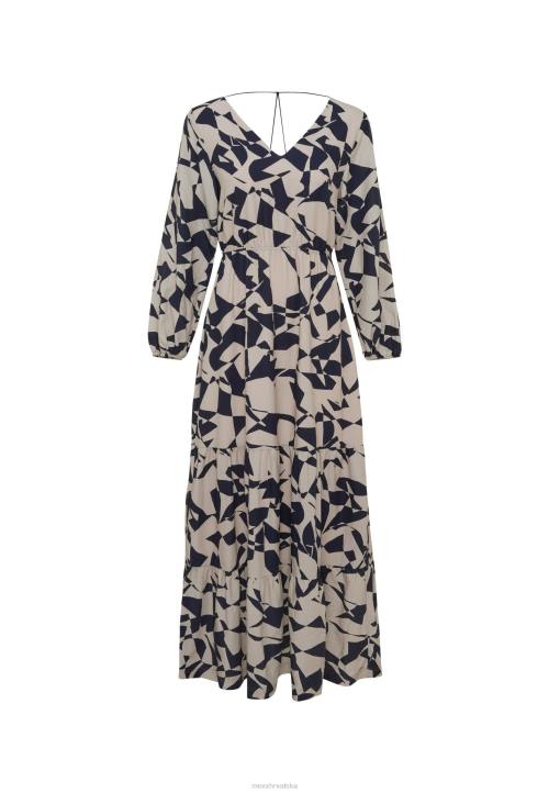 MEXX natikače - MEXX haljina dugih rukava s v-izrezom bež B4DB65 žene