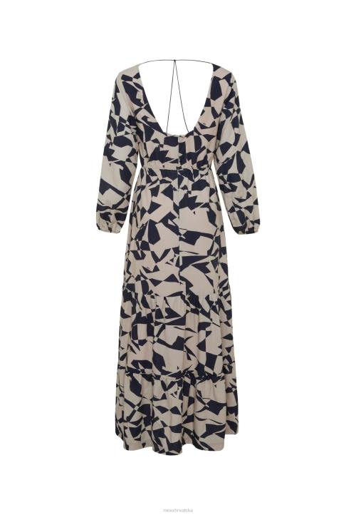 MEXX natikače - MEXX haljina dugih rukava s v-izrezom bež B4DB65 žene