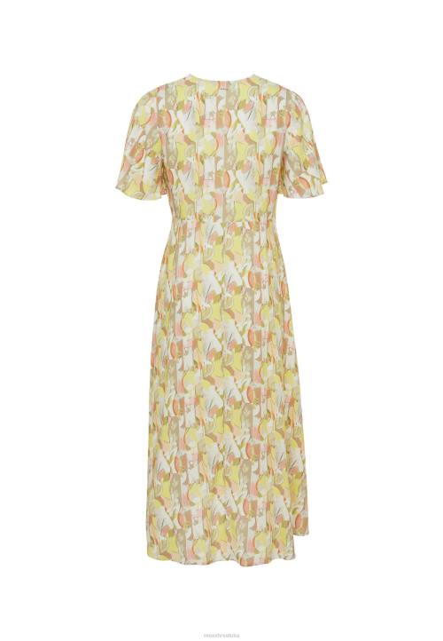 MEXX haljina s omotom kratkih rukava limeta žuta boja B4DB83 žene - MEXX sale