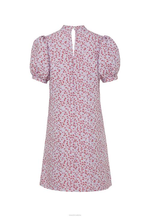 MEXX cizme - MEXX jacquard haljina s puf rukavima ružičasta višebojan B4DB12 žene