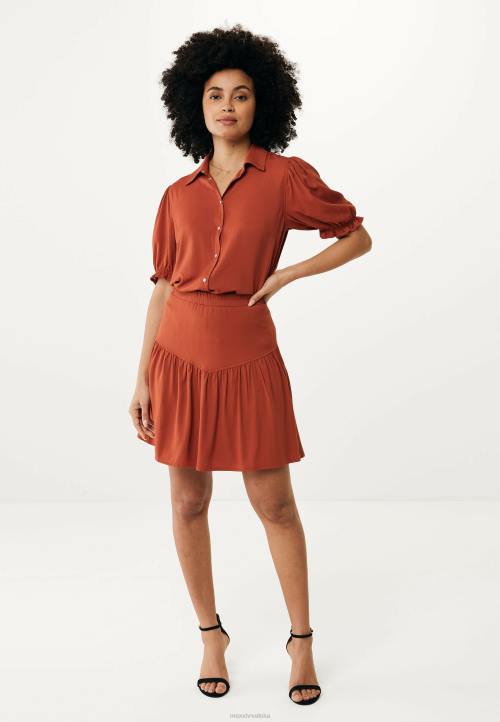 MEXX kratka suknja naborima brick naranča B4DB79 žene - MEXX woman