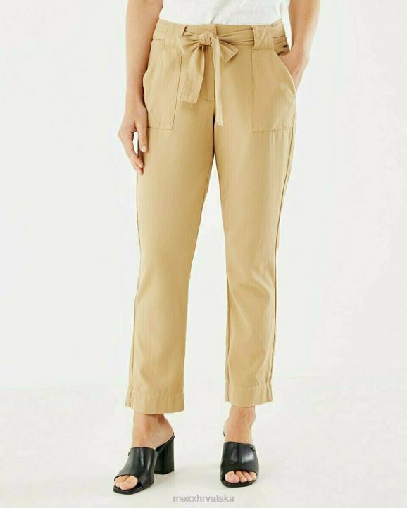 MEXX hlače s remenom bež zlato B4DB217 žene - MEXX sandale