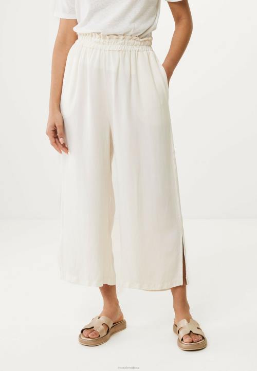 MEXX natikače - MEXX lepršave 3/4 hlače bijele boje bež B4DB61 žene