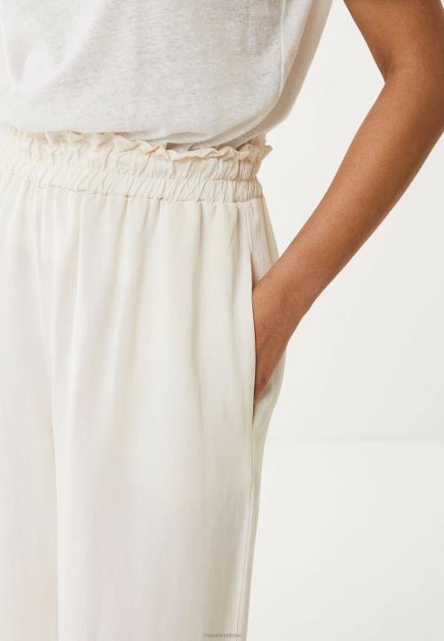 MEXX natikače - MEXX lepršave 3/4 hlače bijele boje bež B4DB61 žene