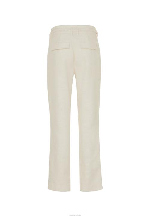 MEXX tenisice - MEXX pantalone ravnih nogavica s visokim strukom krem ​​bijela bež B4DB45 žene