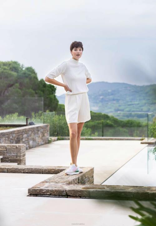 MEXX široke kratke hlače bijele boje bež B4DB4 žene - MEXX shoe