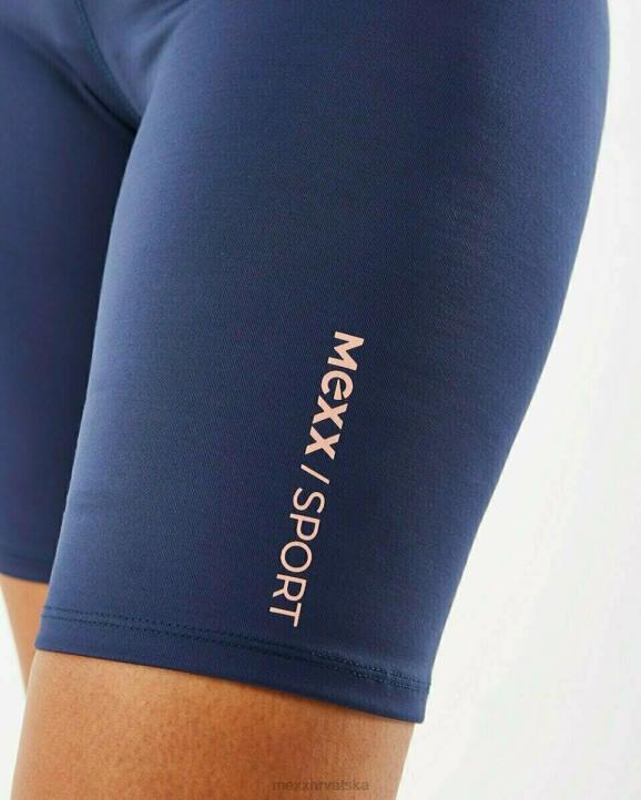 MEXX cizme - MEXX kratke bikerske hlače s visokim strukom mornarsko plave plava B4DB210 žene