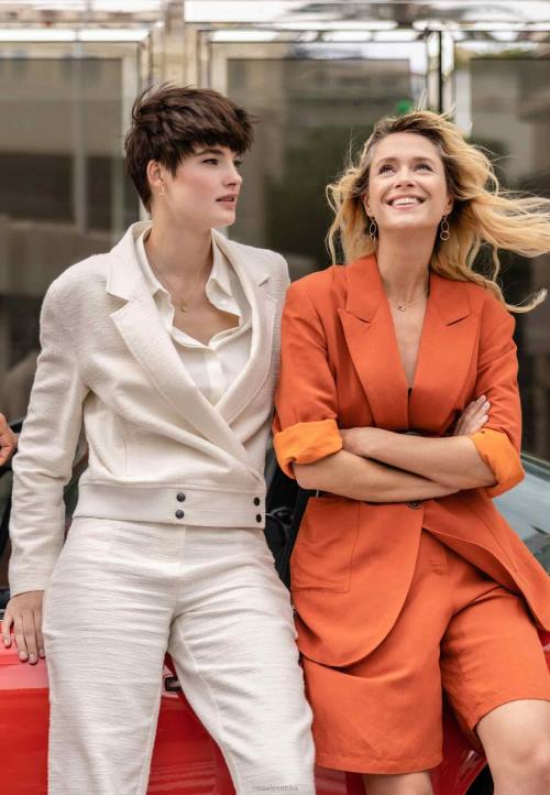 MEXX lanene kratke hlače brick naranča B4DB89 žene - MEXX koferi