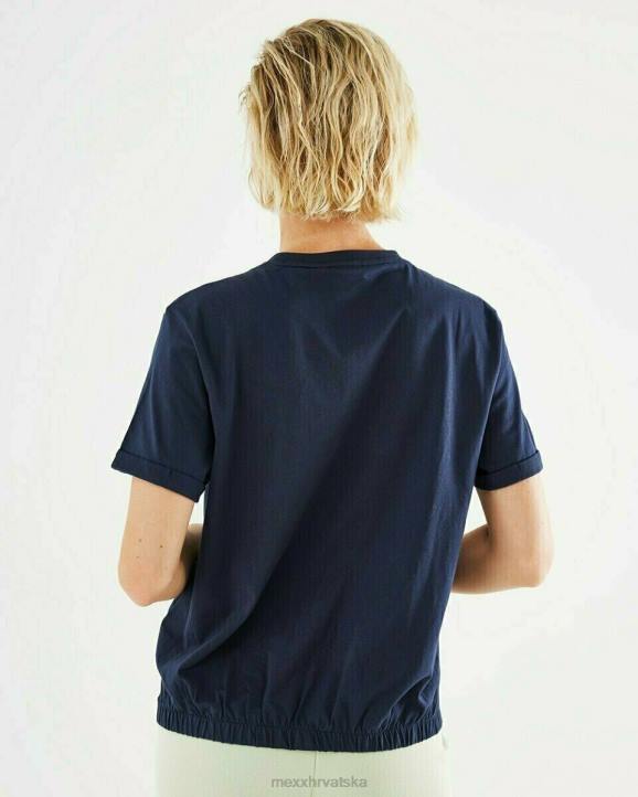 MEXX majica kratkih rukava s izrezom mornarsko plava plava B4DB408 žene - MEXX sale