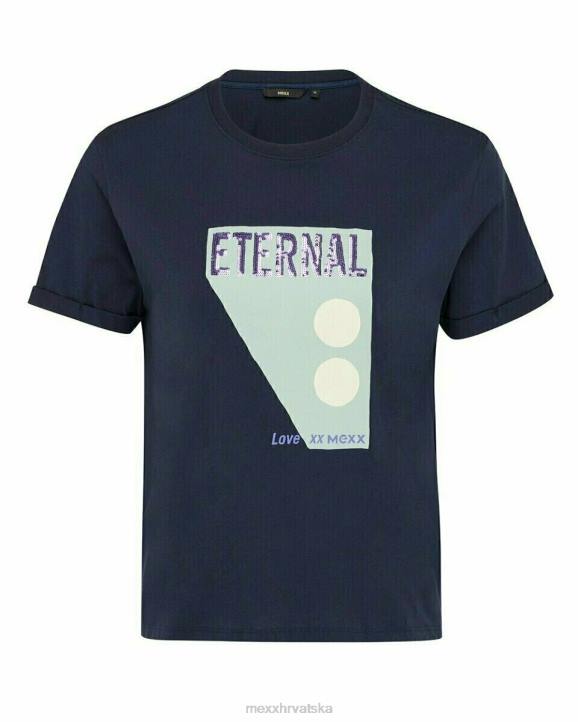 MEXX majica kratkih rukava s izrezom mornarsko plava plava B4DB408 žene - MEXX sale