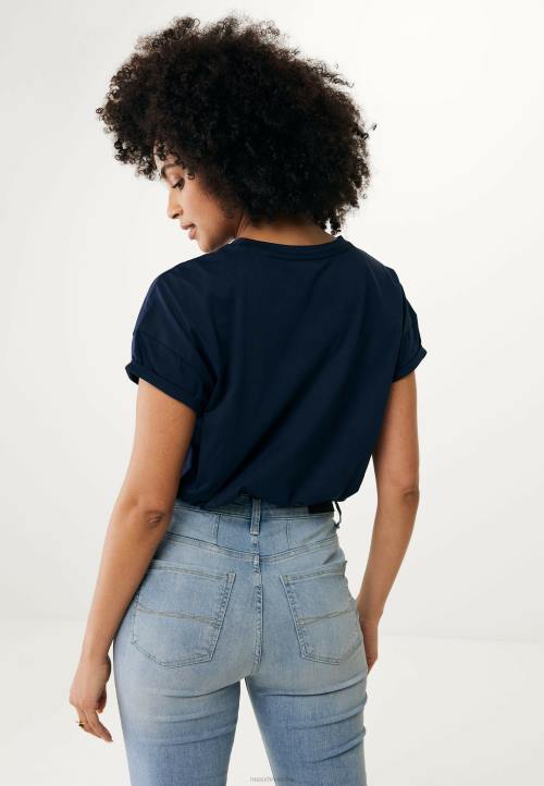 MEXX majica kratkih rukava umjetničko plavo plava B4DB80 žene - MEXX shoe