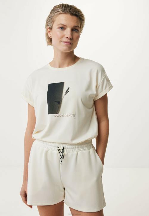 MEXX majica sa zavrnutim rukavima bijela bež B4DB142 žene - MEXX shoe