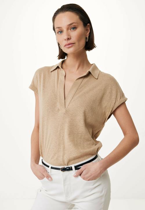 MEXX cizme - MEXX polo majica kratkih rukava pijesak bež B4DB8 žene