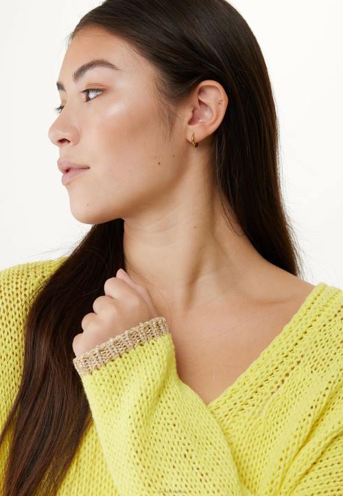 MEXX shoes sale - MEXX široki pulover s v-izrezom svijetao žuta boja B4DB82 žene