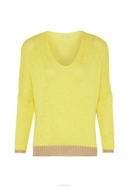 MEXX shoes sale - MEXX široki pulover s v-izrezom svijetao žuta boja B4DB82 žene