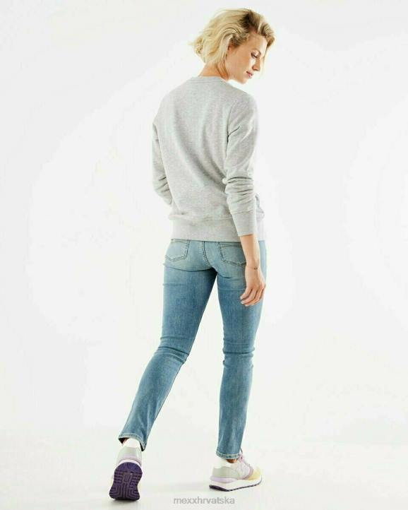 MEXX šljokice džemper s okruglim izrezom sivi melee siva B4DB412 žene - MEXX sale