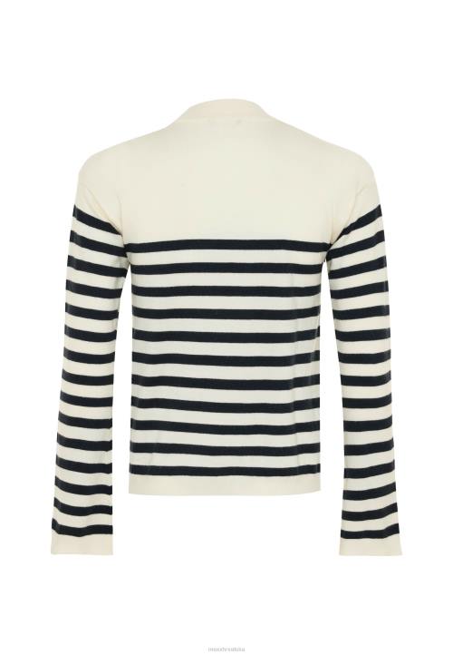 MEXX tenisice - MEXX pleteni pulover s prugastim rukavima u obliku zvona bijele boje bež B4DB112 žene