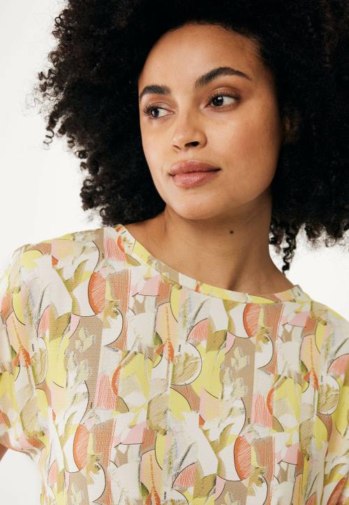 MEXX capsleeve s okruglim ovratnikom na gornjem dijelu lime žuta boja B4DB74 žene - MEXX shoe