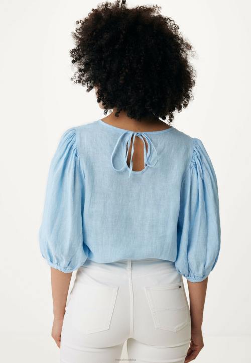 MEXX laneni gornji balon rukavi svijetli plava B4DB52 žene - MEXX woman