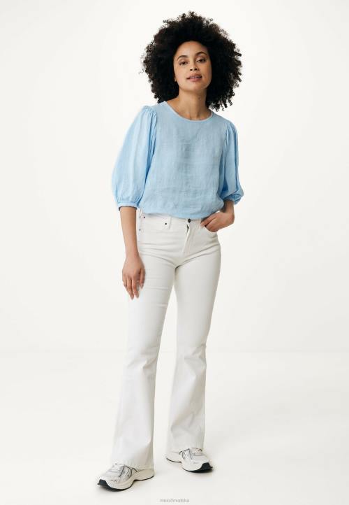 MEXX laneni gornji balon rukavi svijetli plava B4DB52 žene - MEXX woman