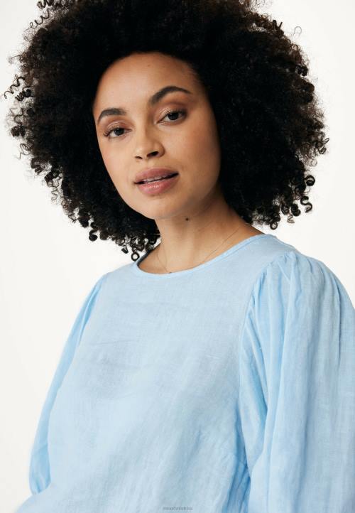 MEXX laneni gornji balon rukavi svijetli plava B4DB52 žene - MEXX woman